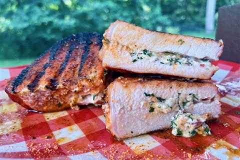 Grilled Stuffed Pork Chops