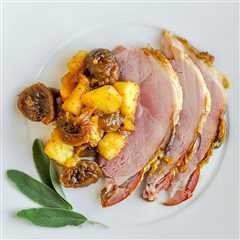 Fig Apple Chutney on Dijon Brown Sugar Glazed Ham