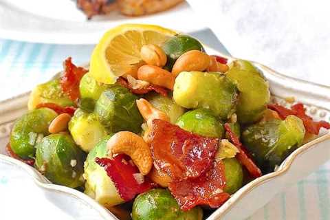 Bacon Cashew Brussels Sprouts