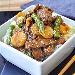 Super Quick Sesame Beef and Asparagus