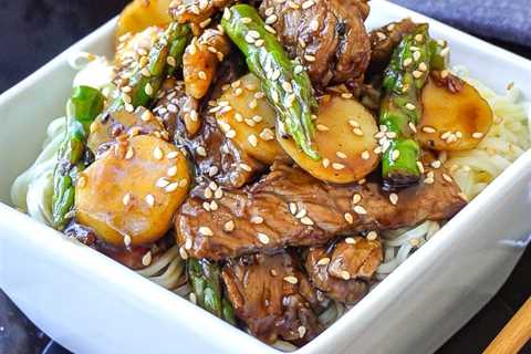 Super Quick Sesame Beef and Asparagus