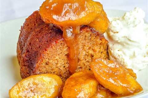 Honey Cake with Rum & Butter Bananas