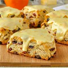 Orange Raisin Scones with Orange Glaze