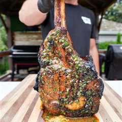 Grilled Tomahawk with Cajun Butter