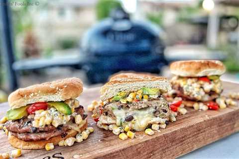 Cheese Stuffed Grilled Turkey Burgers