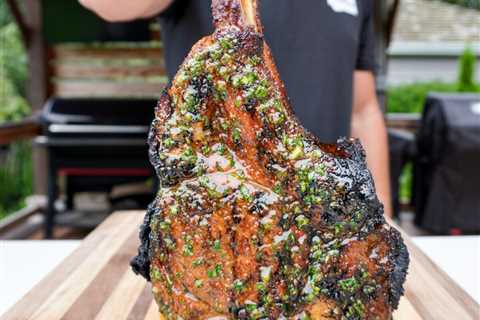 Grilled Tomahawk with Cajun Butter