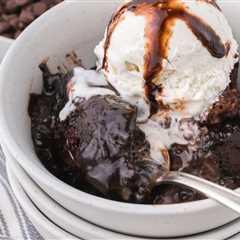 Chocolate Pudding Cake with Peanut Butter