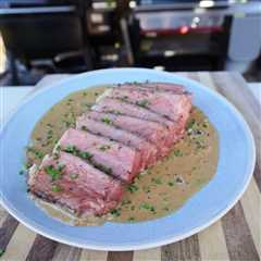 Grilled Porterhouse with Peppercorn Sauce