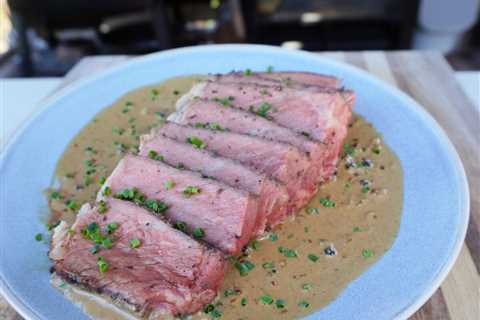 Grilled Porterhouse with Peppercorn Sauce